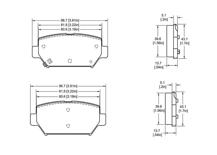 D2156 Rear Brake Pad