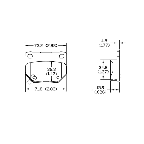 D461 rear brake pad