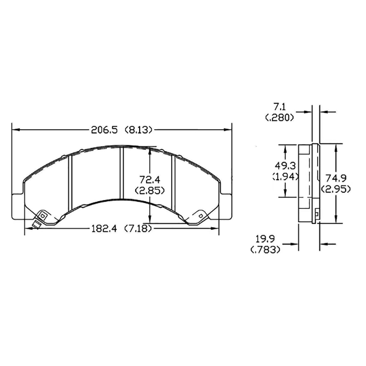 D825 Front Brake Pad