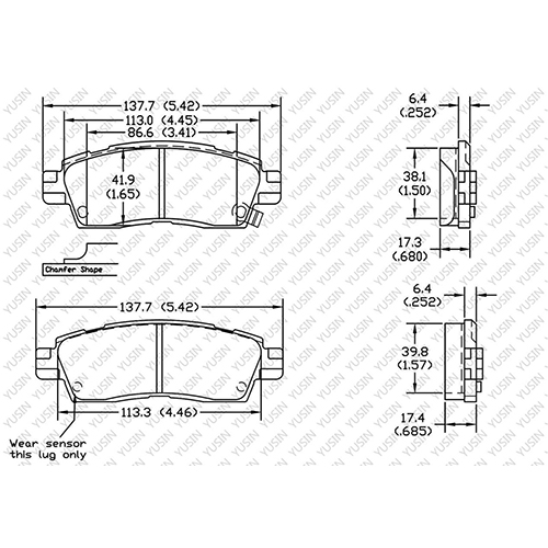 D883 Rear Brake Pad