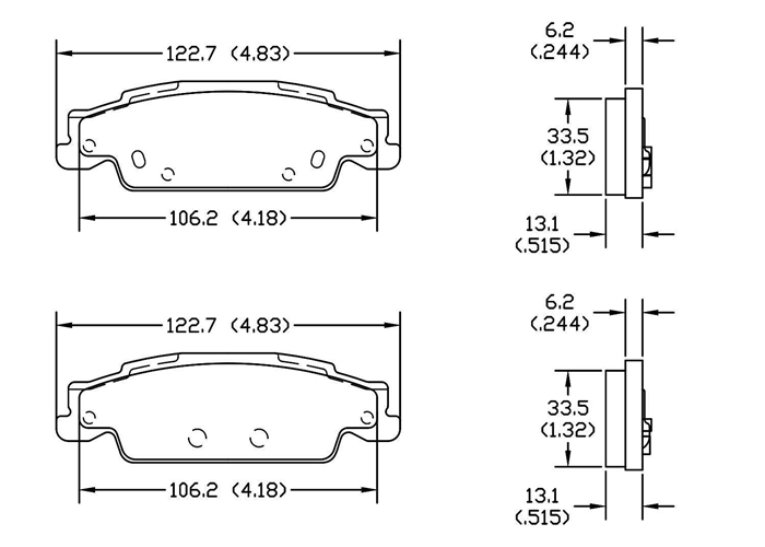 D922 Rear Brake Pad