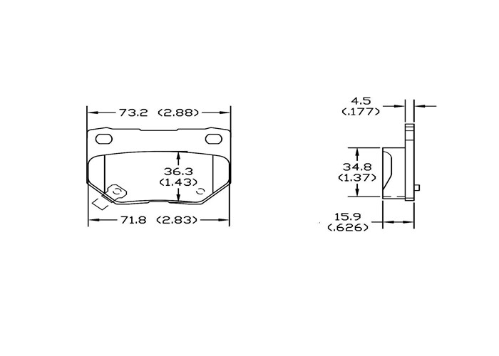 GDB1007 rear brake pad