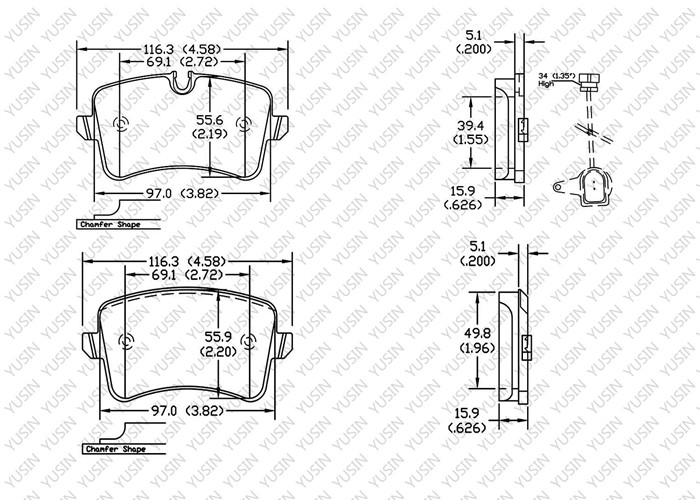 GDB1866 Rear brake pad