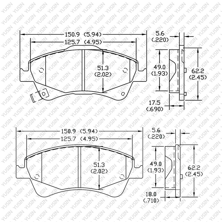 YHXBCP000081 Front Brake Pad