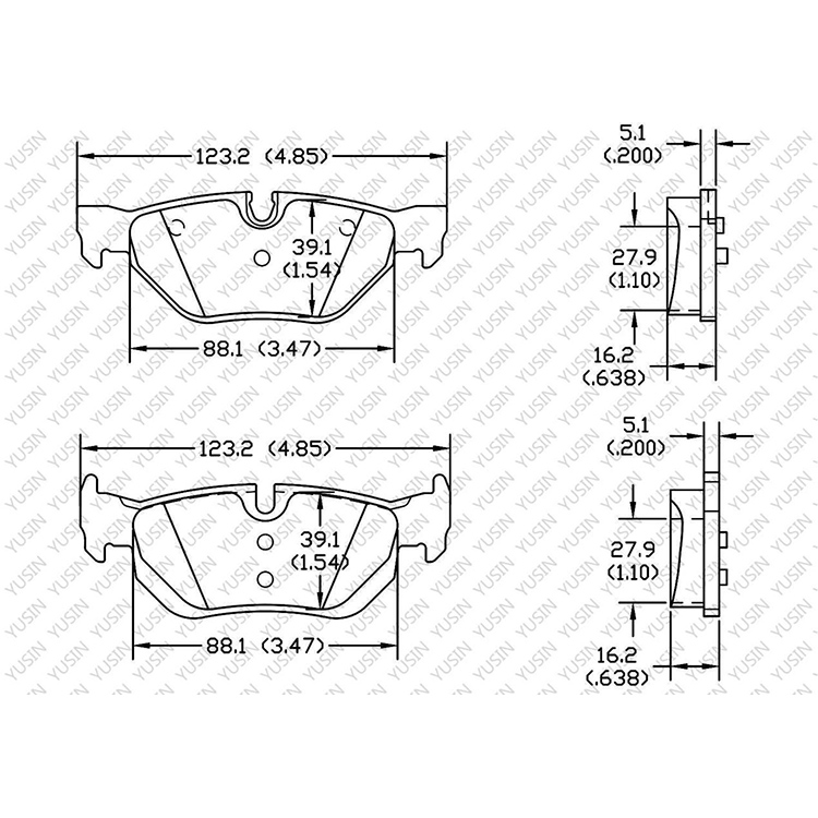 D1267 Rear Brake Pad