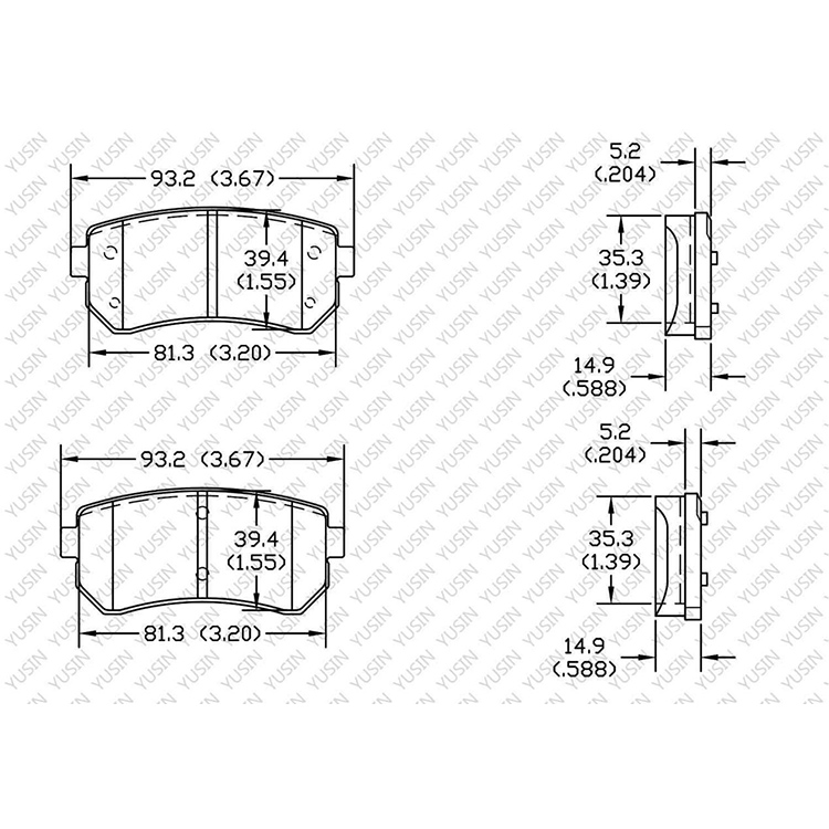 YHXBCP000433 Rear Brake Pad