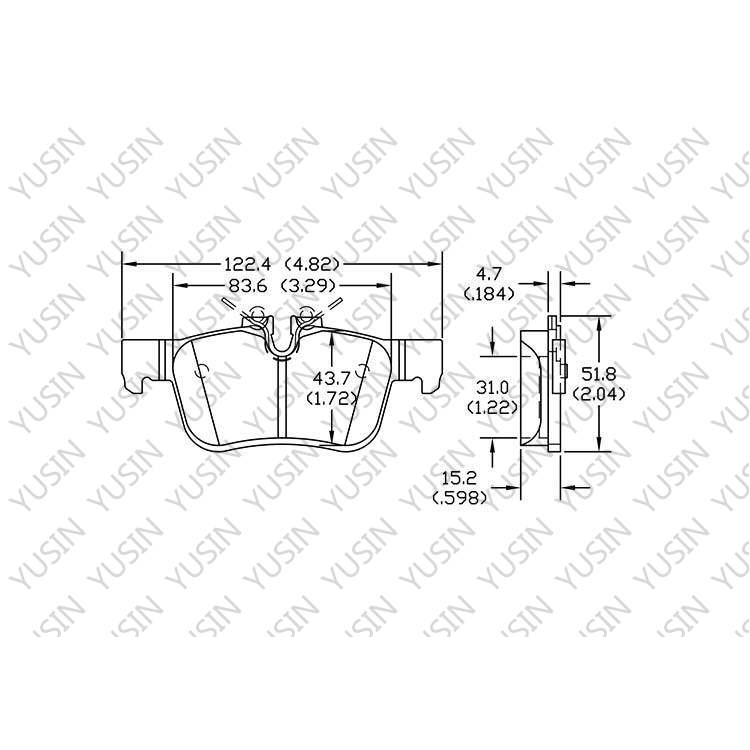 D1938 Rear Brake Pad