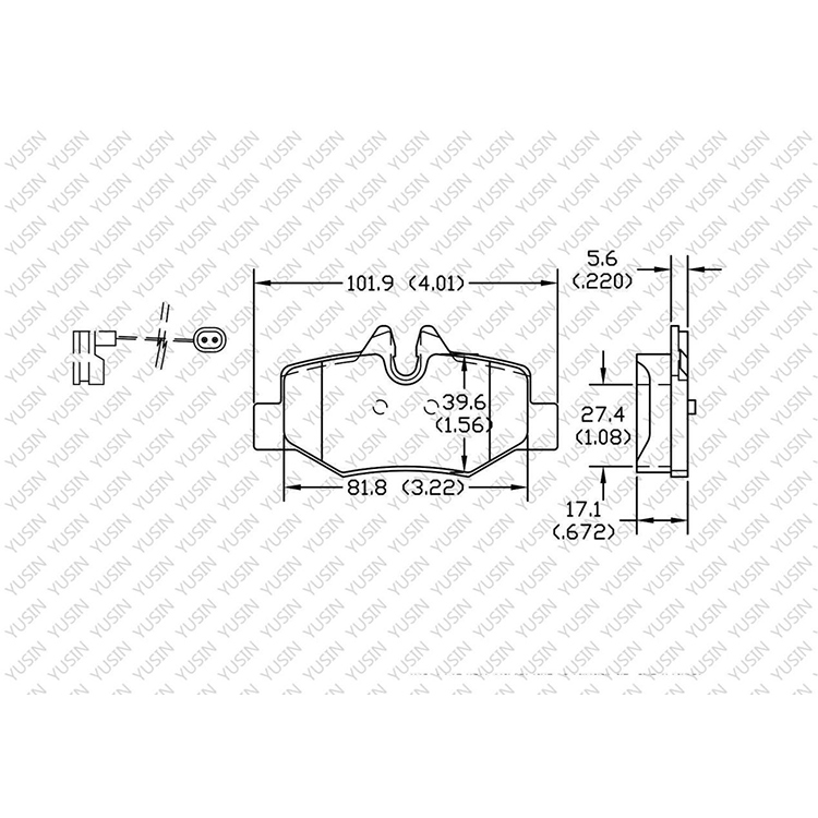 D1615 Rear Brake Pad