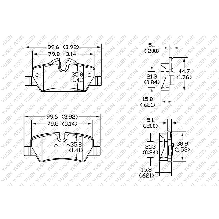 D1800 Rear Brake Pad