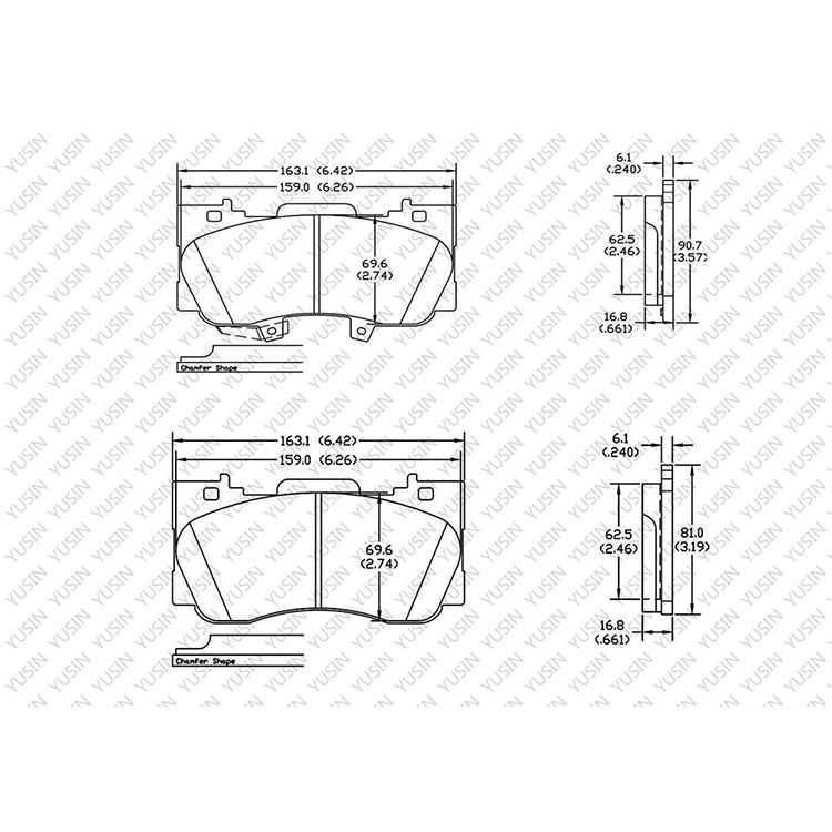 YHXBCP000398 Front Brake Pad